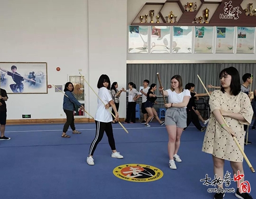 太极名师李彦斌得意弟子陈睿东为访华学子传播武术文化