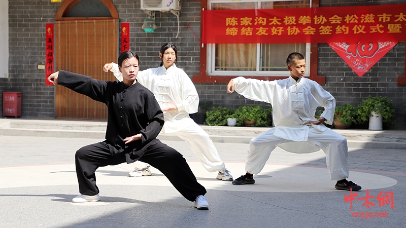 陈家沟太极拳协会与湖北省松滋市太极拳运动协会缔结友好协会的签约仪式